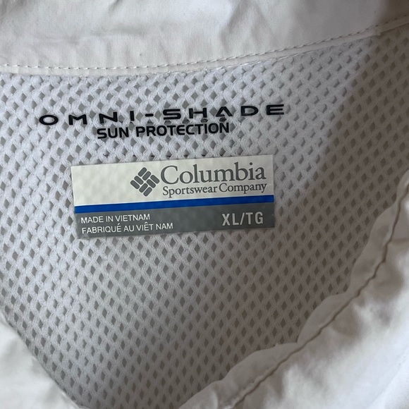 Columbia White Women’s Omni-Shade Button-Up Size XL Shirt GUC - Picture 3 of 7